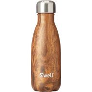 Swell Stainless Steel 9 Fl Oz-Teakwood-Triple-Layered Vacuum-Insulated Containers Keeps Drinks Cold for 27 Hours and Hot for 12-with No Condensation-BPA Free Water Bottle, 9oz