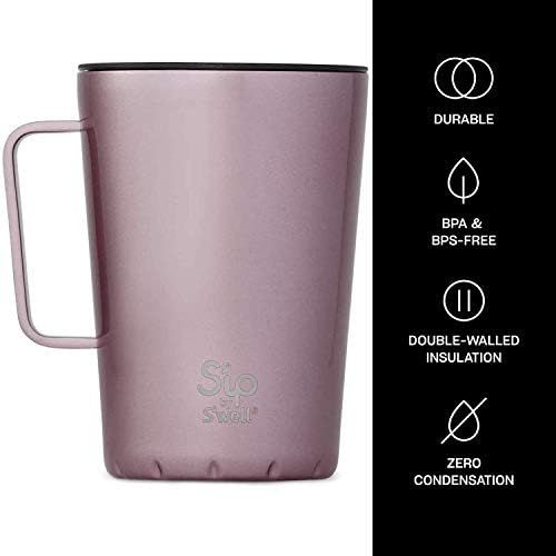  Sip by Swell 21415-B19-24065 Takeaway Mug, 15oz, Pink Punch Metallic