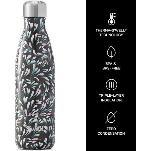  Swell 10017-A18-08440 Stainless Steel Triple-Layered Vacuum-Insulated Containers Keeps Drinks Cold for 41 Hours and Hot for 18 - with No Condensation - BPA Free Water Bottle, 17oz,