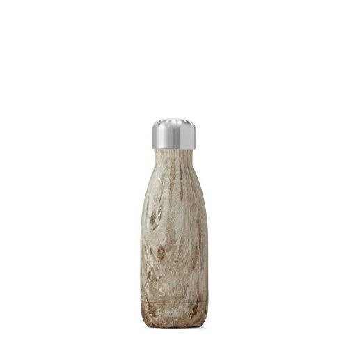  S'well S’well Vacuum Insulated Stainless Steel Water Bottle, 9 oz, Blonde Wood