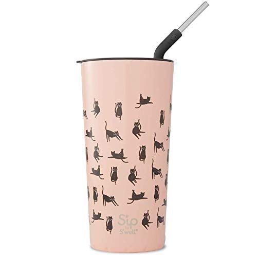  Swell 20424-B19-17365 Stainless Steel Takeaway Tumbler, 24oz, Caturdays