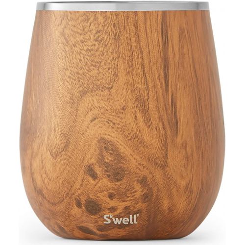  Swell 13309-B19-00820 Wine Tumbler, 9 Fl Oz, Teakwood