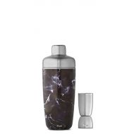 Swell 12018-B19-41901 Shaker Set with Jigger Carafe, 18oz, Black Marble