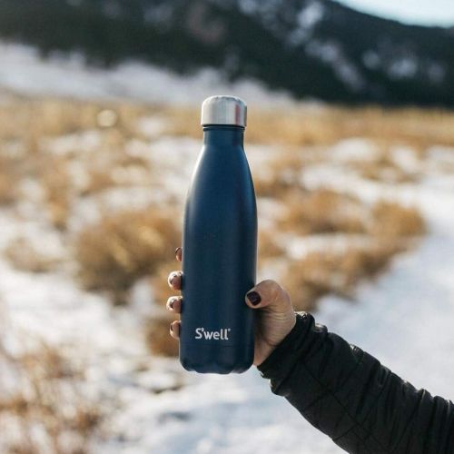  Swell Stainless Steel Water Bottle - 25 Fl Oz - Azurite - Triple-Layered Vacuum-Insulated Containers Keeps Drinks Cold for 54 Hours and Hot for 26 - with No Condensation - BPA Free