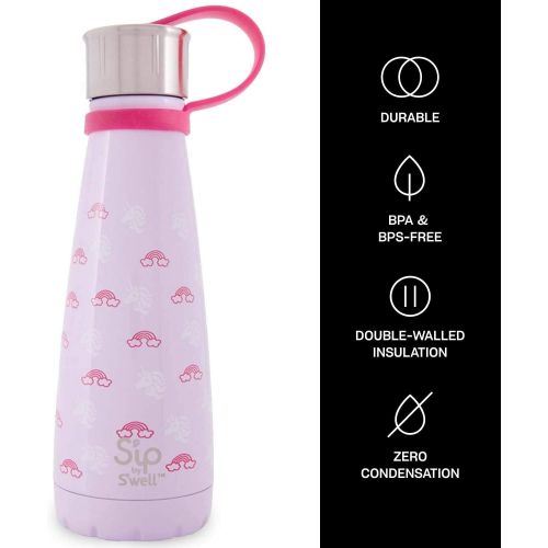  Sip by Swell 200110530 Stainless Steel Unicorn Dream - Double-Layered Vacuum-Insulated Keeps Food and Drinks Cold and Hot - with No Condensation - BPA Free Water Bottle, 10 Fl Oz