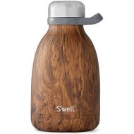 Swell Stainless Steel Roamer Bottle - 40 Fl Oz - Teakwood - Triple-Layered Vacuum-Insulated Containers Keeps Drinks Cold for 40 Hours and Hot for 18 - with No Condensation - BPA Fr