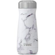 Swell 10316-B17-00910 Stainless Steel Travel Mug-16 Fl Oz-White Marble Triple-Layered Vacuum-Insulated Containers Keeps Drinks Cold for 26 Hours, 16oz