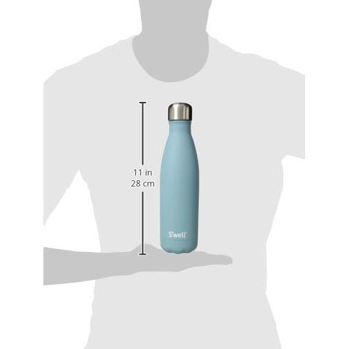  Swell AQST-17-A17 Vacuum Insulated Double Wall Stainless Steel Bottle, 17oz, Aquamarine