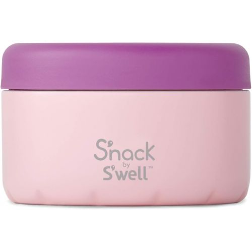  Snack by Swell Stainless Steel Food Container - 24 Fl Oz - Looking Sharp - Double-Layered Insulated Bowls Keep Food and Drinks Food and Drinks Cold and Hot - with No Condensation -