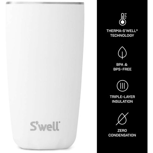  Swell Stainless Steel Tumbler 18 Fl Oz-Moonstone Triple-Layered Vacuum-Insulated Containers Keeps Drinks Cold for 17 Hours and Hot for 4-with No Condensation-BPA Free Water Bottle