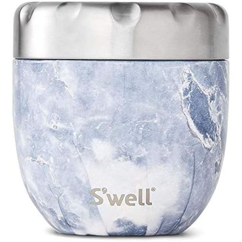  [아마존베스트]Swell Stainless Steel Bowls Triple-Layered Vacuum-Insulated Containers Keeps Food and Drinks Cold for 12 Hours and Hot for 7 - with No Condensation - BPA Free, 16oz, Blue Granite