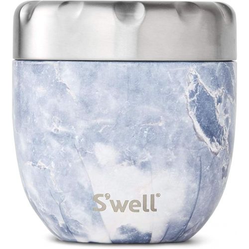  [아마존베스트]Swell Stainless Steel Bowls Triple-Layered Vacuum-Insulated Containers Keeps Food and Drinks Cold for 12 Hours and Hot for 7 - with No Condensation - BPA Free, 16oz, Blue Granite
