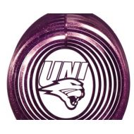 Swenproducts Northern Iowa Panthers Purple Swirly Metal Wind Spinner