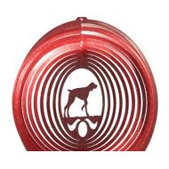 Swenproducts German Short Hair Dog Circle Swirly Metal Wind Spinner