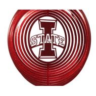 Swenproducts Iowa State I State COMBO Swirly Metal Wind Spinner