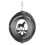 Swenproducts Horse Quarter Circle Mini Swirly Metal Wind Swirly