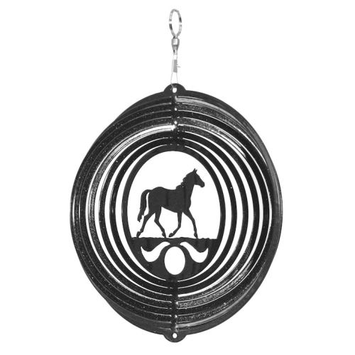  Swenproducts Horse Quarter Circle Mini Swirly Metal Wind Swirly