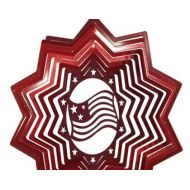 Swenproducts American Flag Star Swirly Metal Wind Spinner