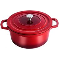 swiflon Dutch Oven Pot with Lid 5 QT Cast Aluminum Nonstick Casserole, Lightweight Dutch Pot Caldero Braiser Suitable for Meats, Soups and Bread Baking in Oven, Red