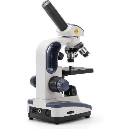  [아마존핫딜][아마존 핫딜] Swift SW200DL Compound Monocular Microscope with 40X-1000X Magnification, Dual Light, Precision Fine Focus, Wide-Field 25X Eyepiece, Carrying Handle, and Cordless Capability (Dual-