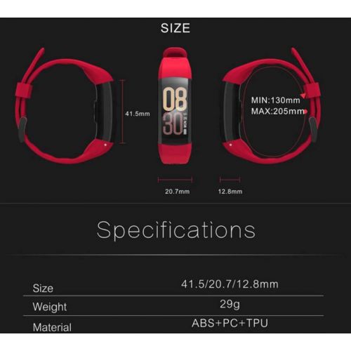  Swifter Master Fitness Tracker HR,Waterproof Activity Tracker Watch with Heart Rate Monitor, Color Screen Smart Bracelet with Step Counter, Pedometer Watch