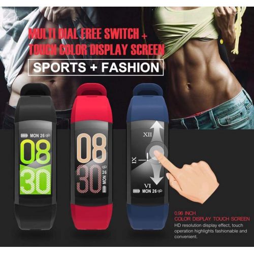  Swifter Master Fitness Tracker HR,Waterproof Activity Tracker Watch with Heart Rate Monitor, Color Screen Smart Bracelet with Step Counter, Pedometer Watch