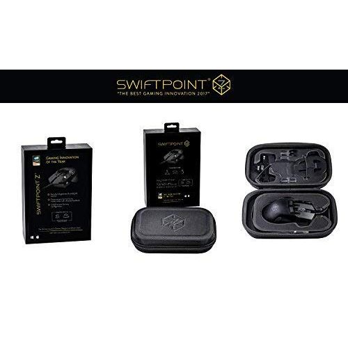  Swiftpoint Z Gaming Mouse, 13 Programmable Buttons, 5 with Pressure Sensors, Analog Joystick Control for FPS Peeking and Flying, 12K DPI, OLED RGB MMO