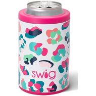 [아마존베스트]Swig Life 12oz Triple Insulated Combo Can or Bottle Cooler, Dishwasher Safe, Double Walled, Stainless Steel Beer Coozies for Cans or Bottles in Party Animal Print (Multiple Pattern