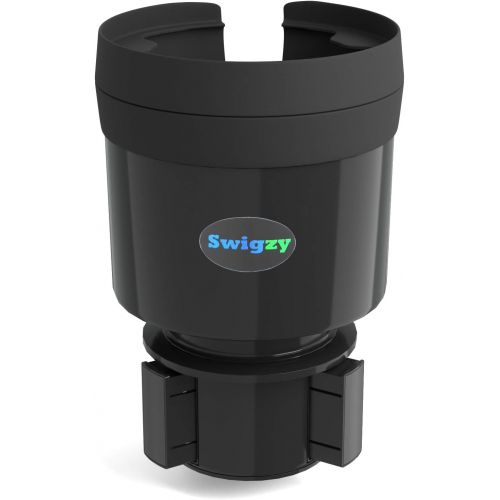  Swigzy Car Cup Holder Expander Adapter with Adjustable Base - Rubber Tabs Hold Most 32 - 40 oz Bottles and Large Cups