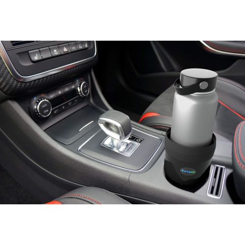  Swigzy Car Cup Holder Expander Adapter with Adjustable Base - Rubber Tabs Hold Most 32 - 40 oz Bottles and Large Cups