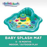 SwimSchool Splash Play Mat, Inflatable Kiddie Pool with Backrest for Babies & Toddlers, Includes Three Toys