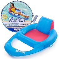 SwimWays Spring Float Premium Recliner Pool Lounger with Hyper-Flate Valve, Inflatable Pool Float
