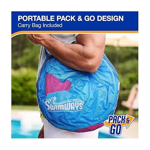 스윔웨이즈 SwimWays Spring Float Premium Recliner Pool Lounger for Swimming Pool, Inflatable Pool Floats Adult with Fast Inflation for Ages 15 & Up