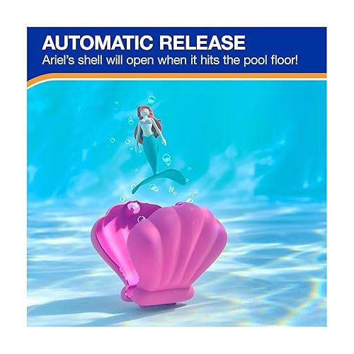 스윔웨이즈 Swimways Disney Princess Ariel Dive N Surprise, Swimming Pool Accessories & Kids Pool Toys, Little Mermaid Party Supplies & Water Toys for Kids Aged 5 & Up