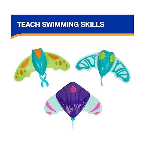 스윔웨이즈 SwimWays Zoom-A-Rays Water Toys, Kids Pool Toys for Swim Training, Diving Toys & Outdoor Games for Kids Aged 5 & Up, Pack of 3 Kids Toys