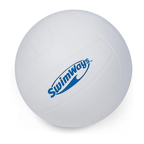 스윔웨이즈 SwimWays Plastic Multi-Sport Volleyball Set, Includes 2 Bases, 1 Net, 1 Volleyball, Ideal for Pool Parties and Outdoor Games