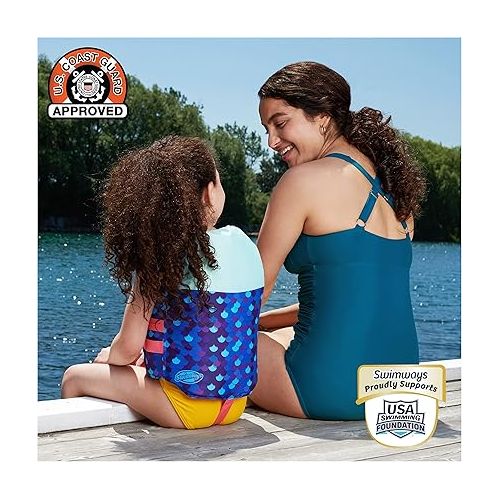 스윔웨이즈 SwimWays Gabby's Dollhouse Swim Trainer Life Jacket, US Coast Guard Approved Life Vest Kids Swim Vest, Pool Floats & Life Jackets for Kids 33-55 lbs, Gabby