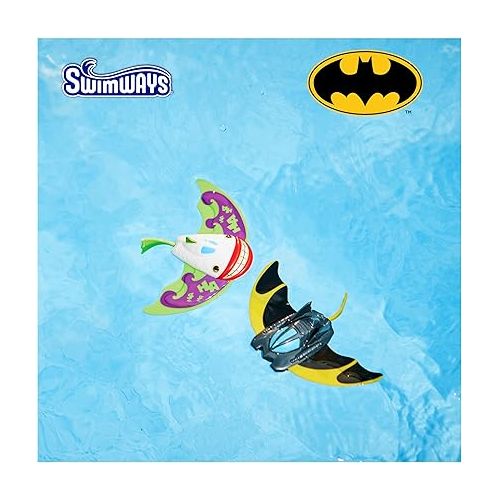 스윔웨이즈 SwimWays DC Batman Zoom-A-Rays Water Toys, Kids Pool Toys & Diving Toys, Batman Toys for Kids Aged 5 & Up, 2-Pack