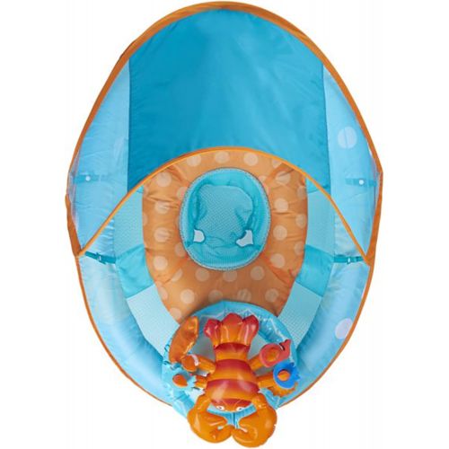 스윔웨이즈 SwimWays Baby Spring Float Activity Center with Canopy - Blue/Orange Lobster