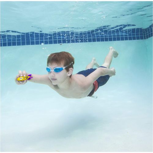 스윔웨이즈 SwimWays Toypedo Bandits Pool Diving Toys - Sinking Torpedo Swim Toys - Pack of 4, Colors Vary, (12298)