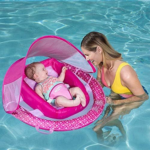 스윔웨이즈 SwimWays Infant Baby Spring Float - Pink Flower