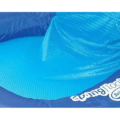 스윔웨이즈 SwimWays Spring Float Recliner Pool Lounge Chair w/Sun Canopy, Blue (3 Pack)