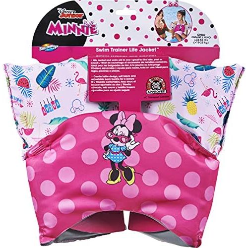 스윔웨이즈 SwimWays Disney Character Learn to Swim USCG Approved Kids Life Jacket, Minnie Mouse