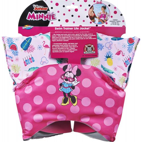 스윔웨이즈 SwimWays Disney Character Learn to Swim USCG Approved Kids Life Jacket, Minnie Mouse