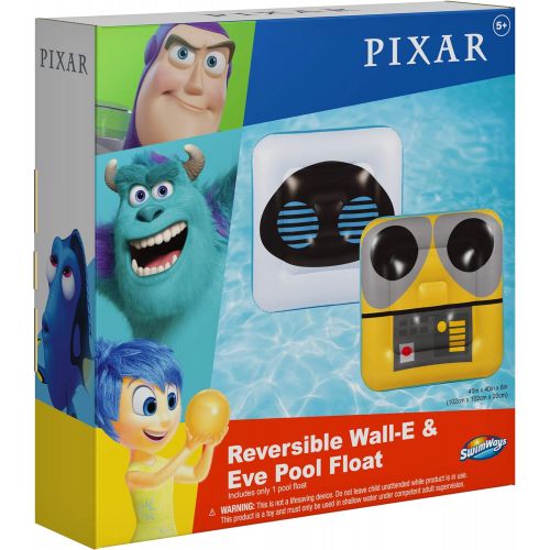 스윔웨이즈 SwimWays Disney Pixar 40 Oversized Inflatable Pool Float, Wall E & Eve