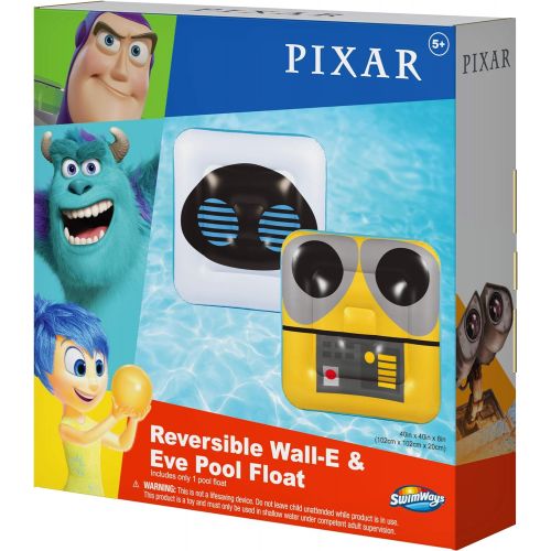 스윔웨이즈 SwimWays Disney Pixar 40 Oversized Inflatable Pool Float, Wall E & Eve