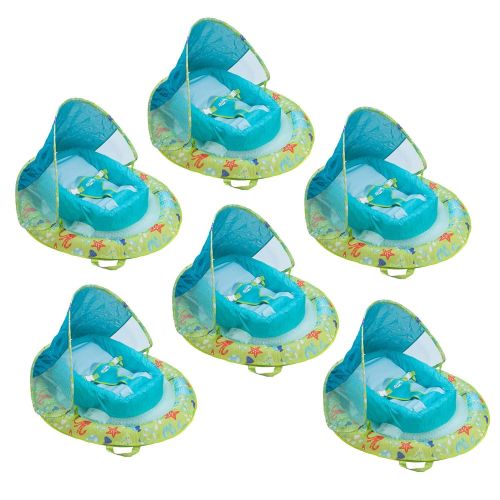 스윔웨이즈 SwimWays Fabric Infant Baby Spring Swimming Pool Float with Canopy (6 Pack): Toys & Games