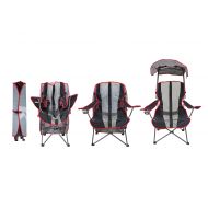 SwimWays Kelsyus Premium Canopy Foldable Outdoor Lawn Chair with Cup Holder, Red (3 Pack)