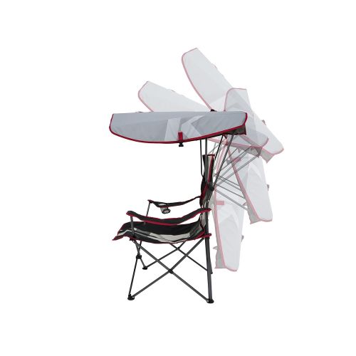 스윔웨이즈 SwimWays Kelsyus Premium Canopy Foldable Outdoor Lawn Chair with Cup Holder, Red (3 Pack)