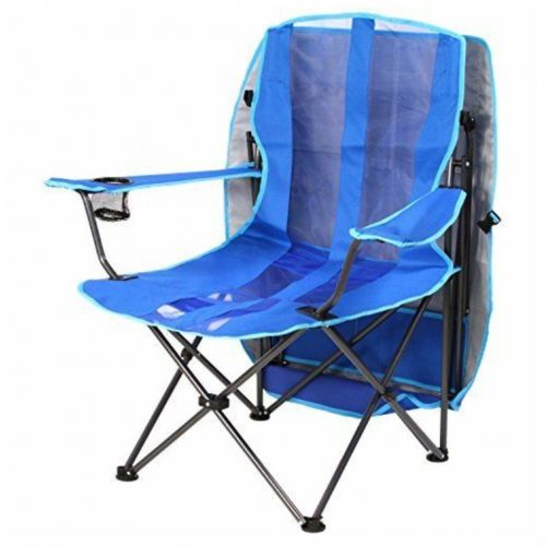 스윔웨이즈 SwimWays Beach Umbrella Chair Folding Canopy Cup Holder Picnic Seat Original Canopy Chair - Royal Blue New
